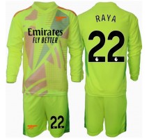 Arsenal David Raya #22 Bramkarskie Koszulka Podstawowa dzieci 2024-25 Długi Rękaw (+ krótkie spodenki)